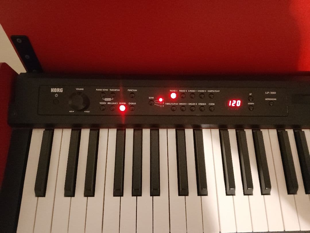 人気色】 愛知 LP-380 赤 レッド KORG 電子ピアノ デジタルピアノ