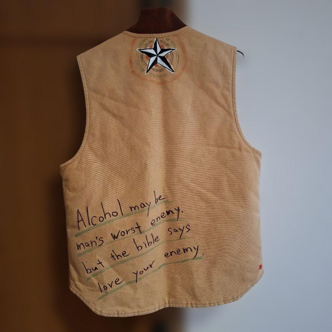 1*6様 カーハート タトゥー風 落書き ダック地ベスト M - メルカリ