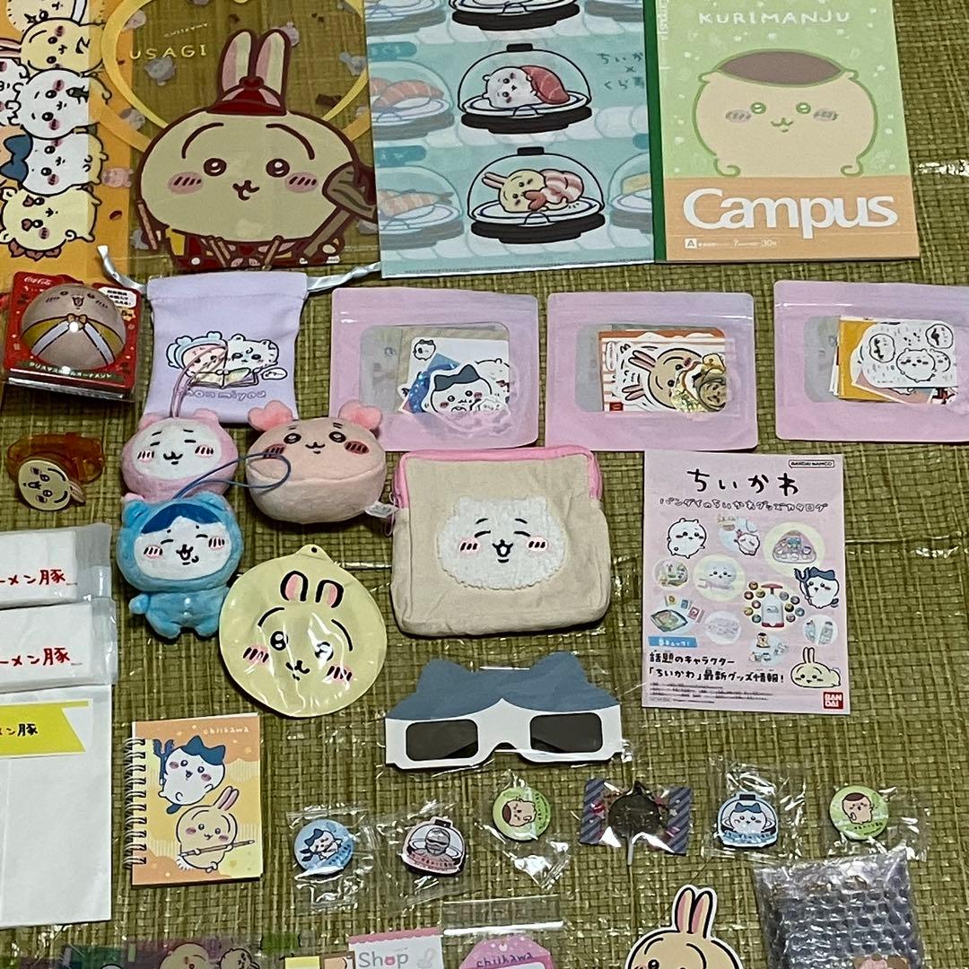 ちいかわ まとめ売り 大量 140サイズ 小物 ぬいぐるみ 雑貨 シール