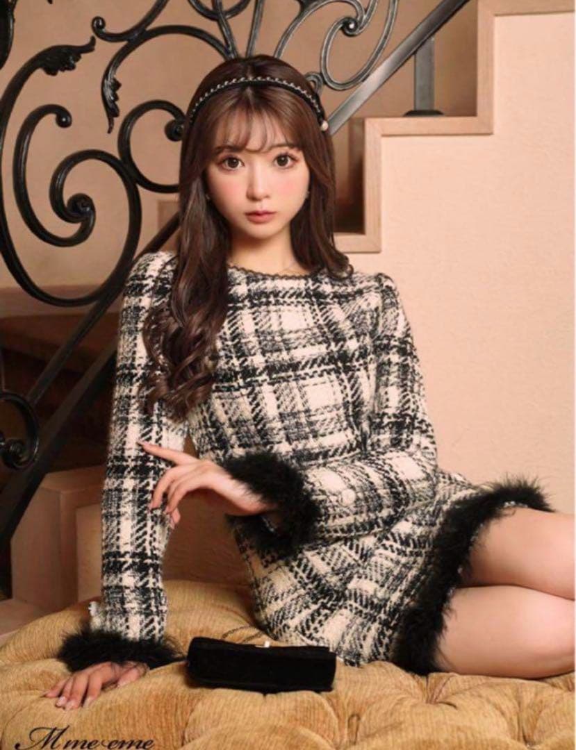 エムミーエメチェックツイードワンピース