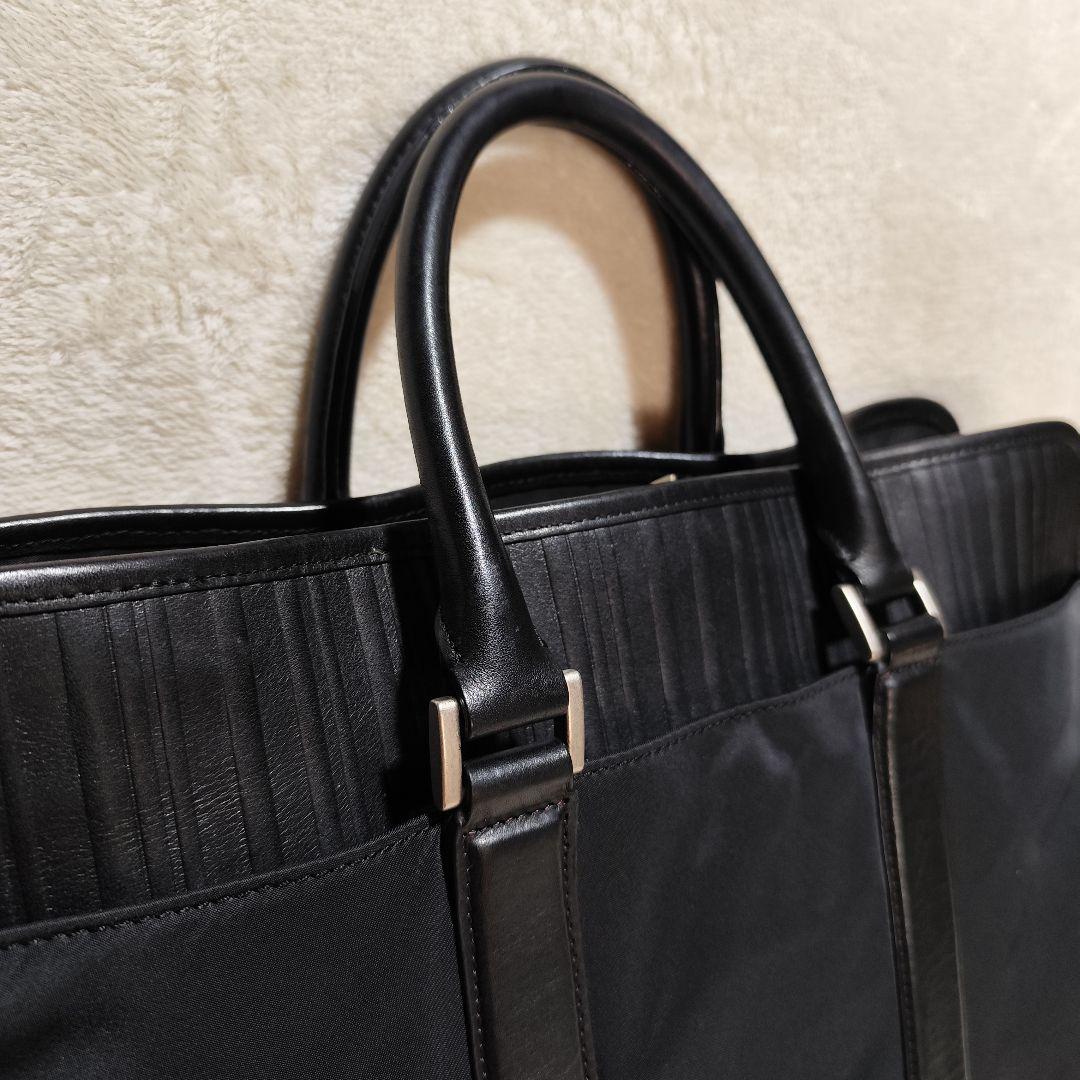 希少【 ポール スミス 】✦ ビジネス バック レザー ナイロン 黒