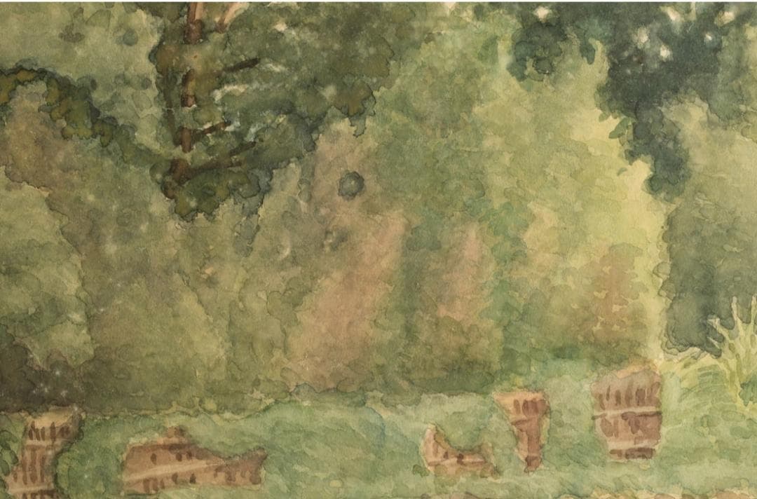 安井慶一郎鑑定】◇『安井曽太郎 風景画』水彩 真筆◇検）浅井忠 梅原