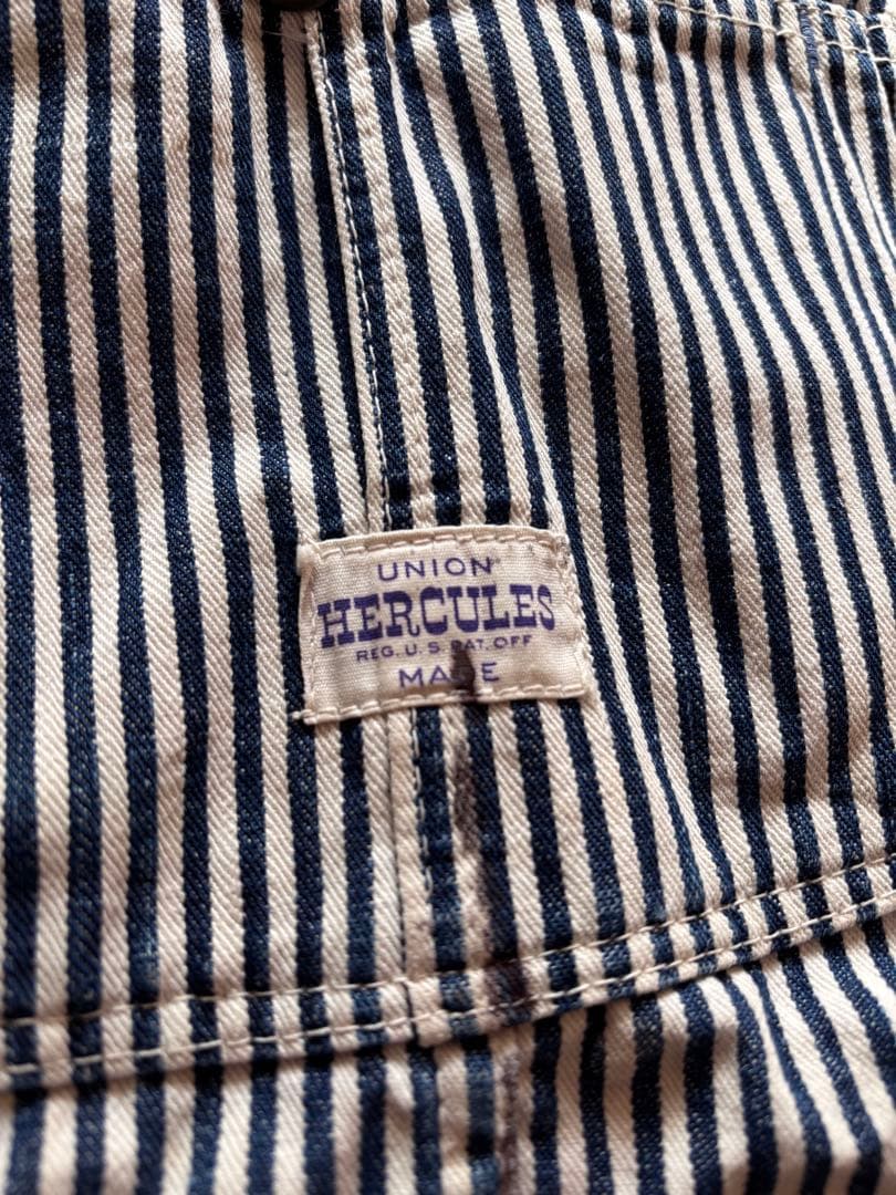 50s ヘラクレス ヒッコリー ストライプ オーバーオール 40s 40s USA製 HERCULESヘラクレス ヒッコリー ストライプ オーバーオール