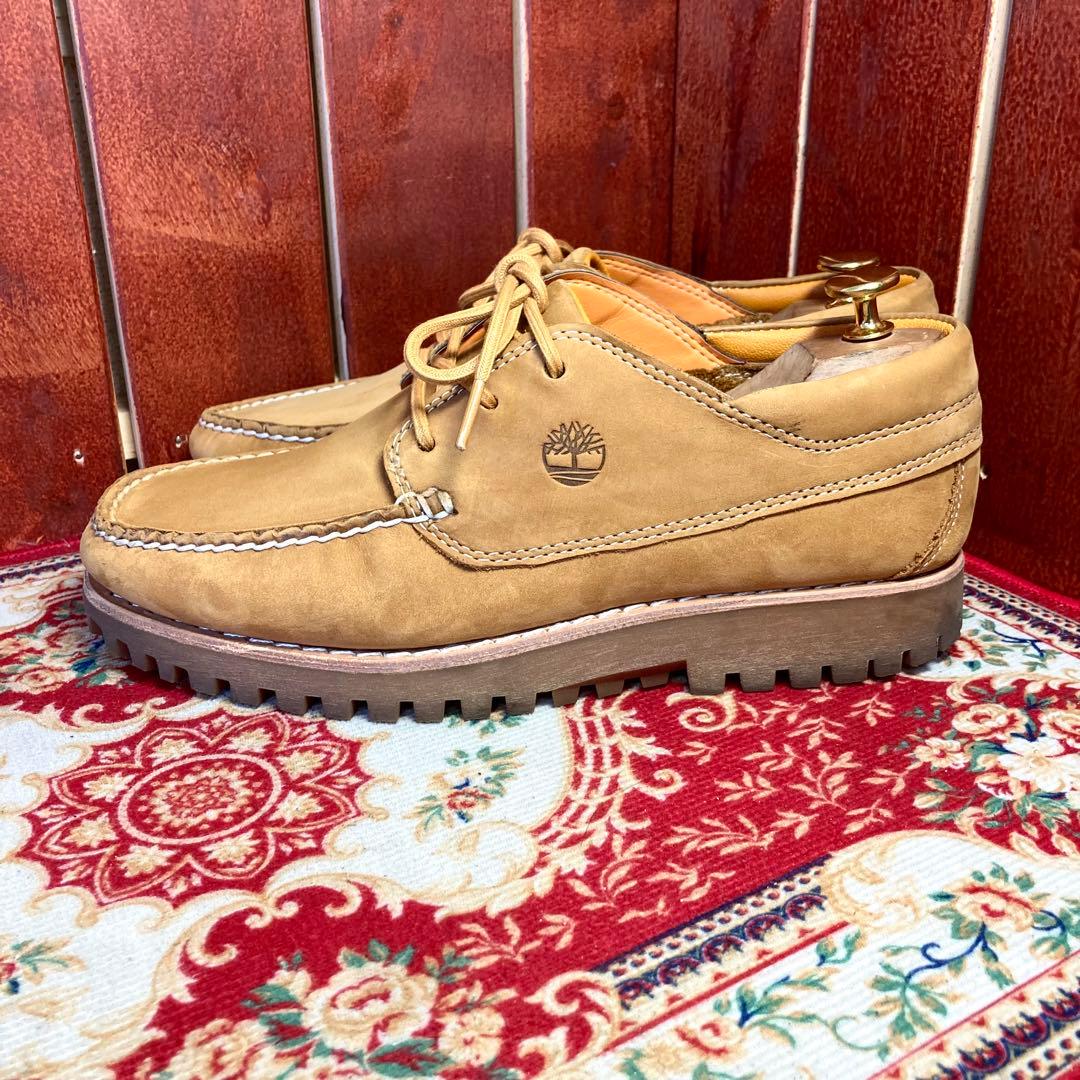 [美品]timberland 3eye モカシン　キャメル　27.5cm