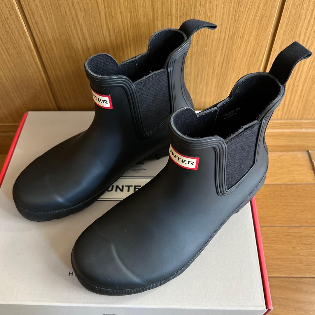 HUNTER ブラック ショートブーツ 36 - メルカリ