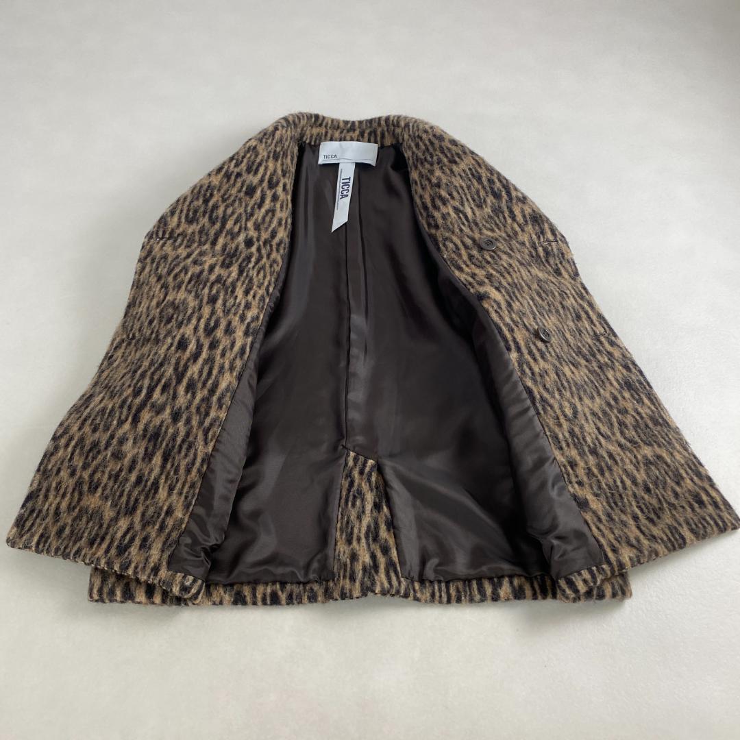 ティッカ ピーコート TICCA レオパードシャギーピーコート TBDA-252