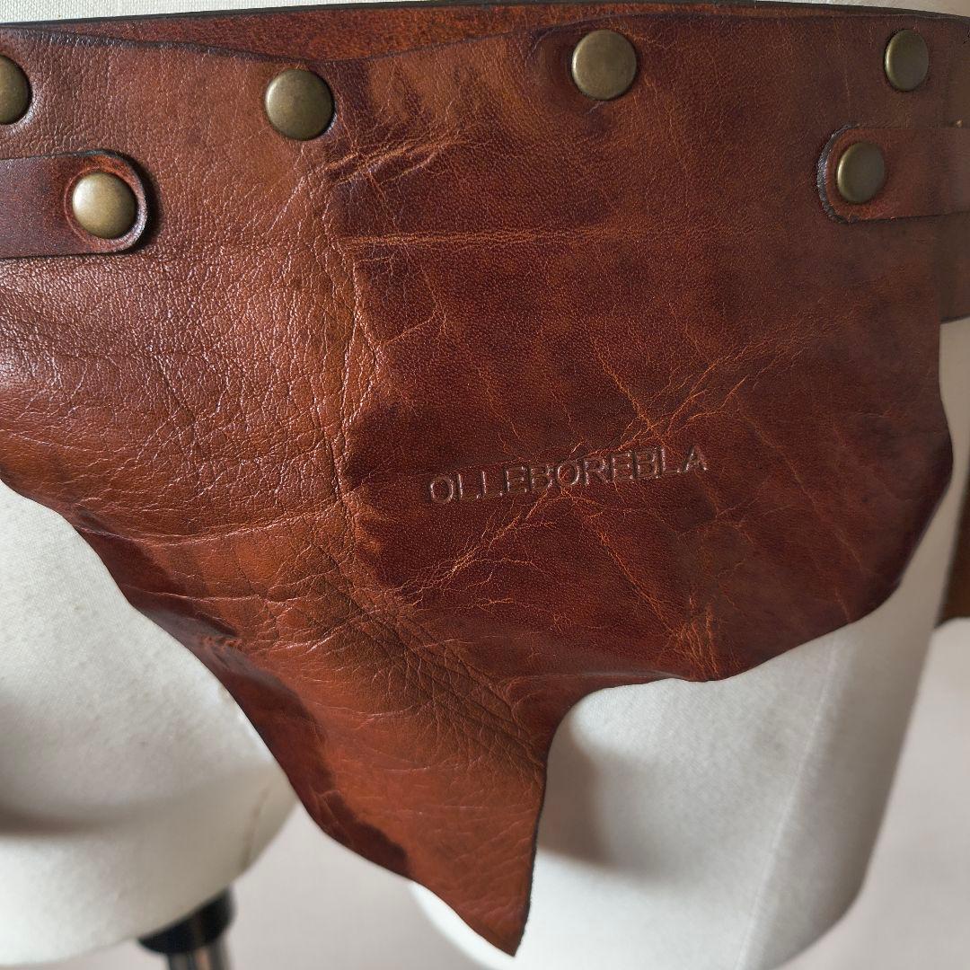 未使用 アルベロベロ オレボレブラ レザーウエストベルト ブラウンの