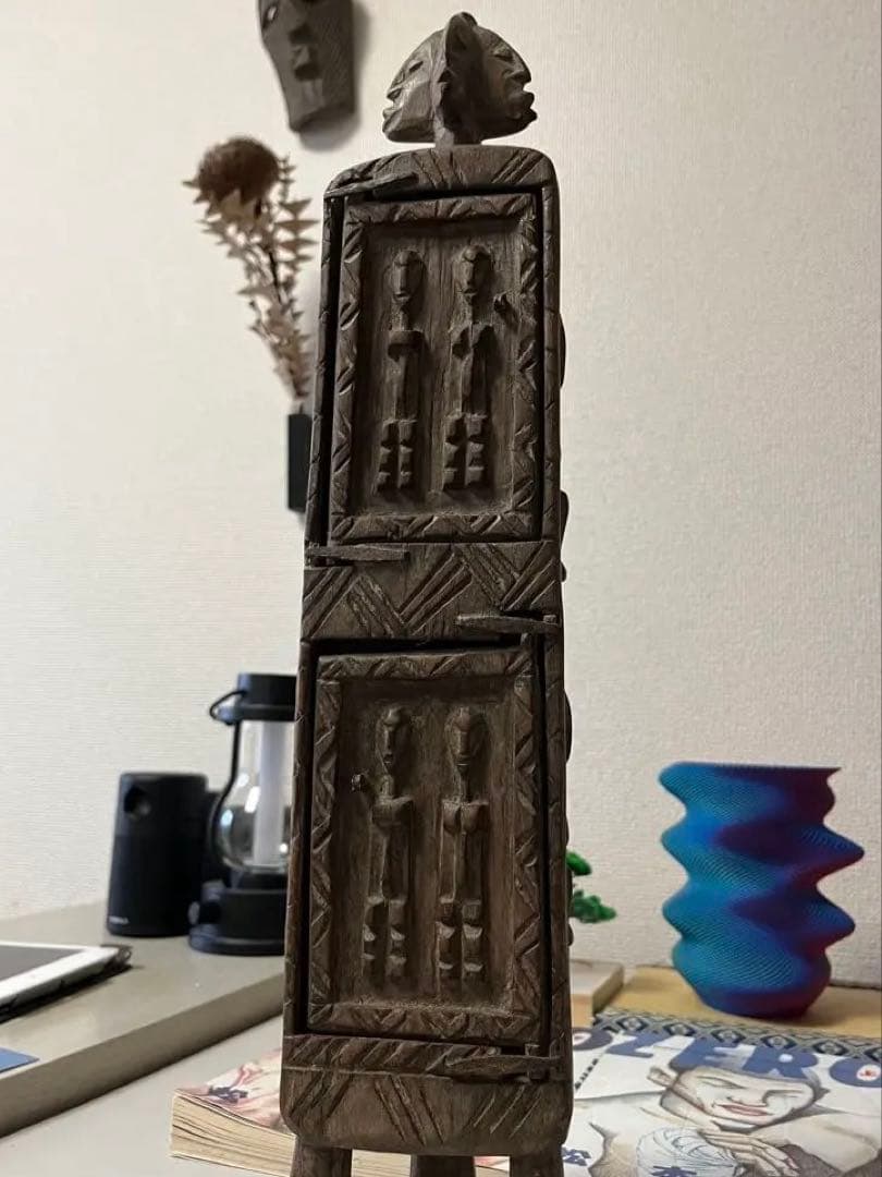 ドゴン族 薬箱 アフリカンアート 木製彫刻 - メルカリ