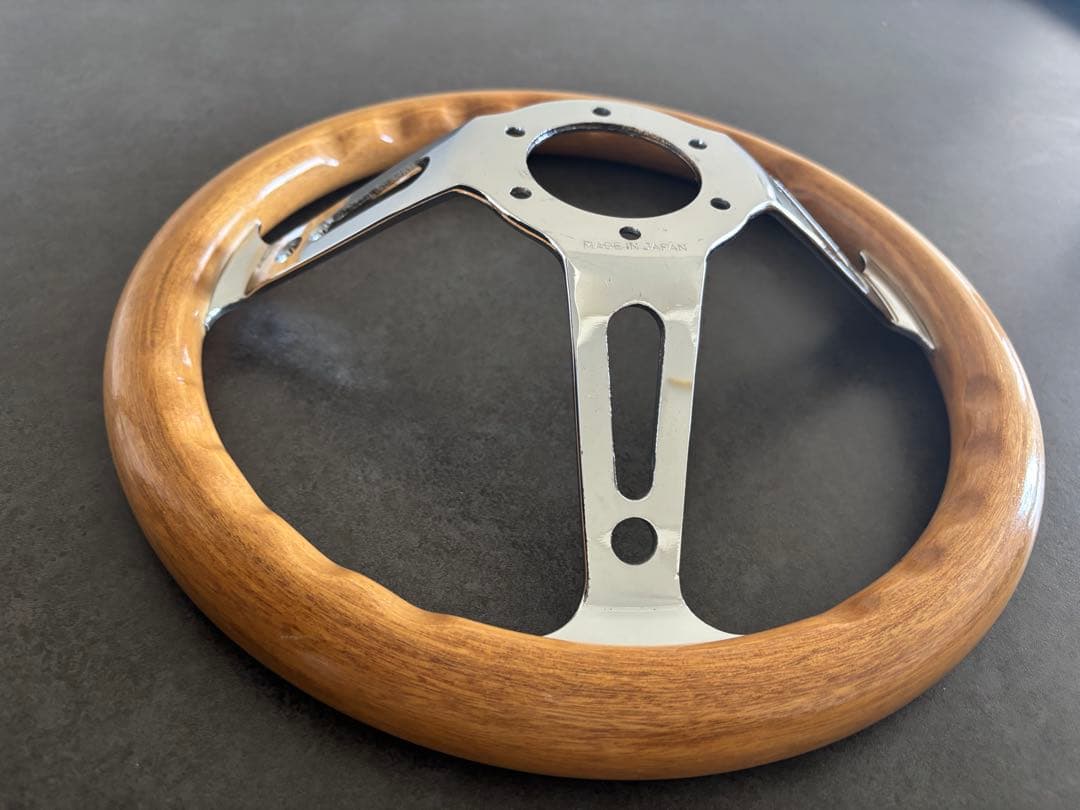 希少 当時物 小径 ウッドステアリング JDM 旧車 キャルルック USDM