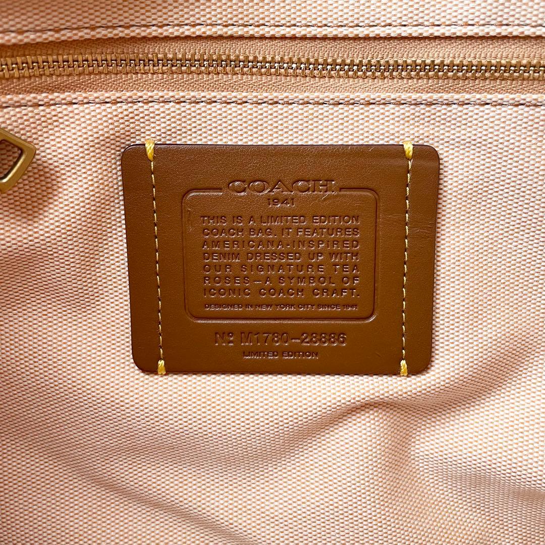 コーチ ローグ Rogue ティーローズ ハンドバッグ デニム 激レア 日本
