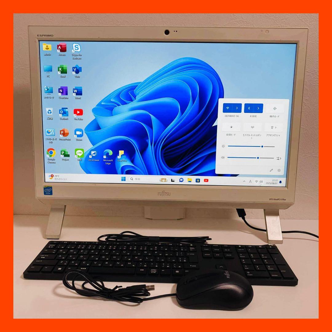 Y728 Fujitsuデスクトップ WEBカメラSSD高速 Windows11