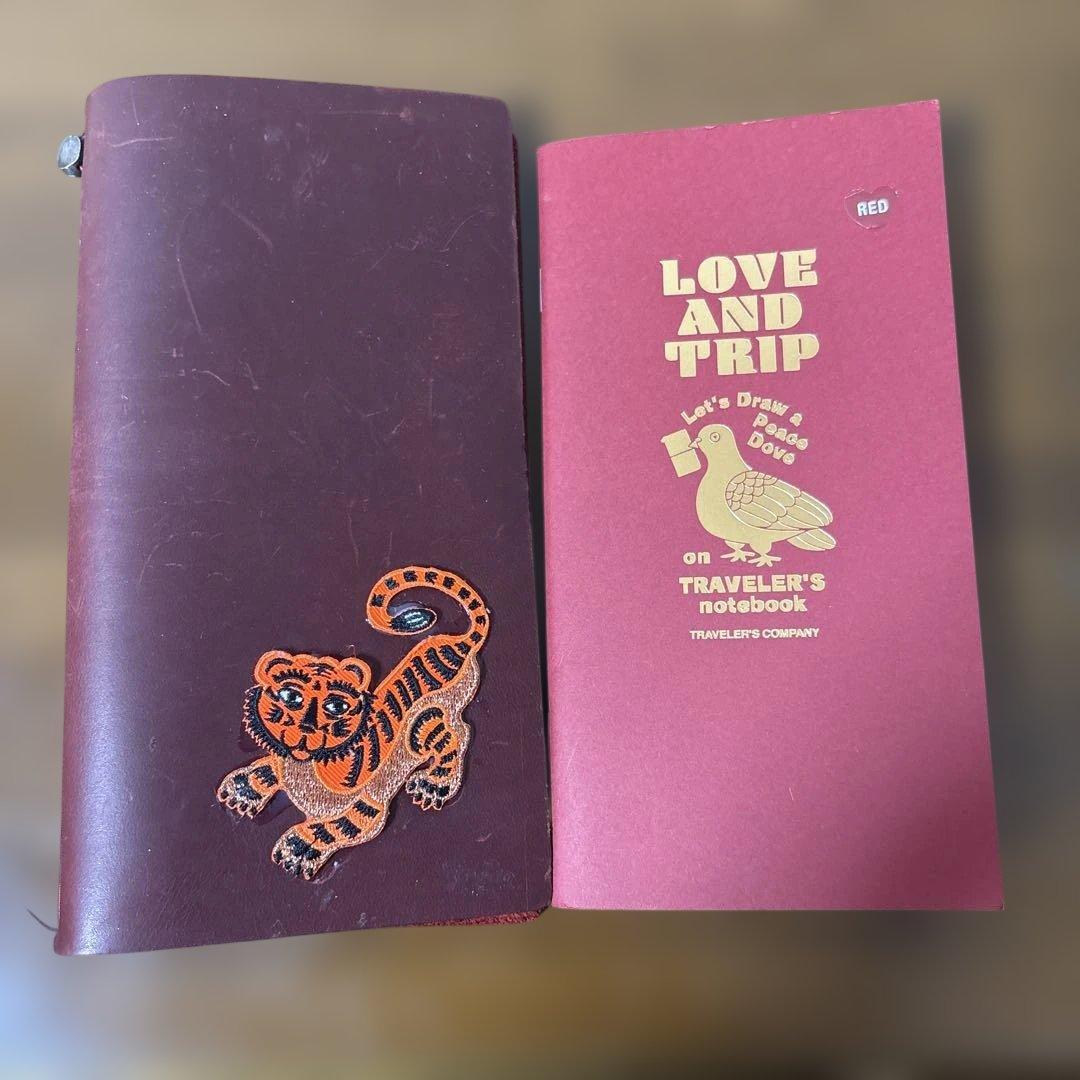 トラベラーズノート レッド LOVE&TRIP カバー - メルカリ