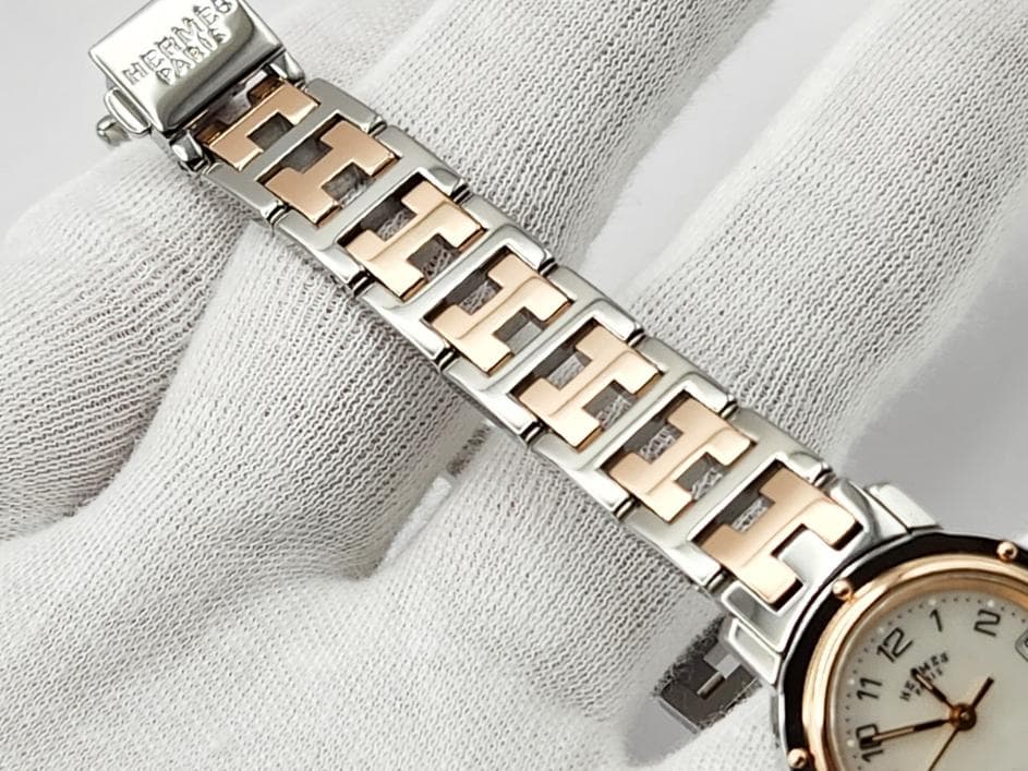 HERMES エルメス クリッパーナクレ WhiteシェルDial 065 - メルカリ