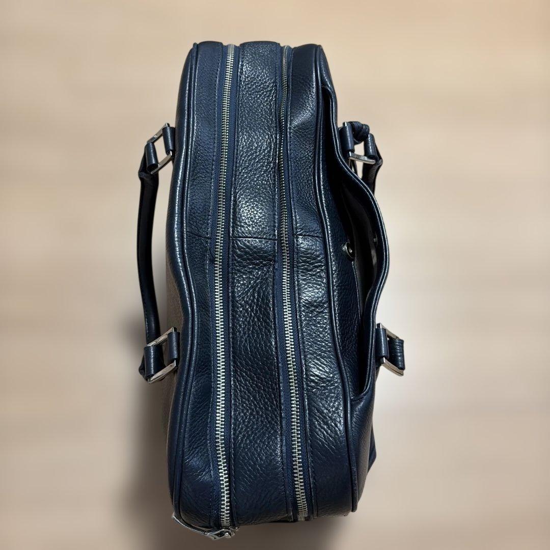 Maiden Voyageネイビー ブリーフバッグ2室タイプ ストラップ付