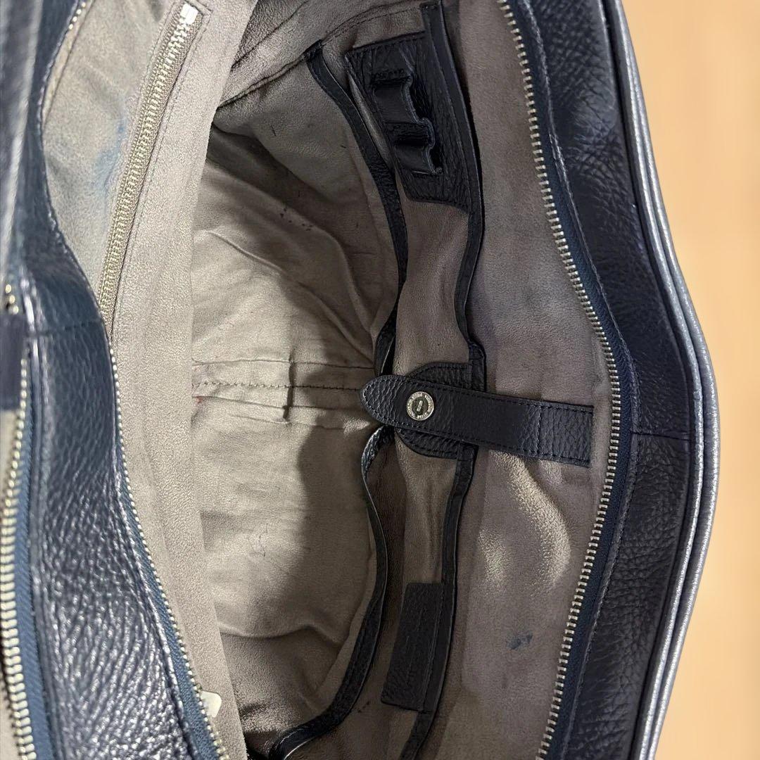 Maiden Voyageネイビー ブリーフバッグ2室タイプ ストラップ付