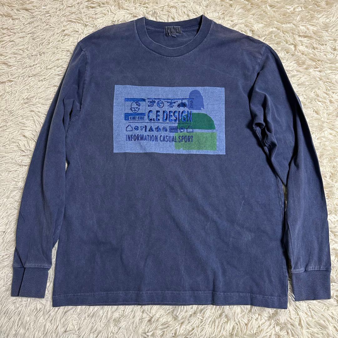 【C.E】シーイー L トレーナー スウェット 長袖 ネイビー C.E】シーイー L トレーナー スウェット 長袖 ネイビー