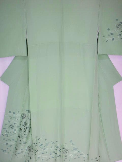 未着用に近い！さが美製＊薄萌葱色＊豪華刺繡尽し＊特選＊訪問着＊１６１ｃｍ＊裄６７