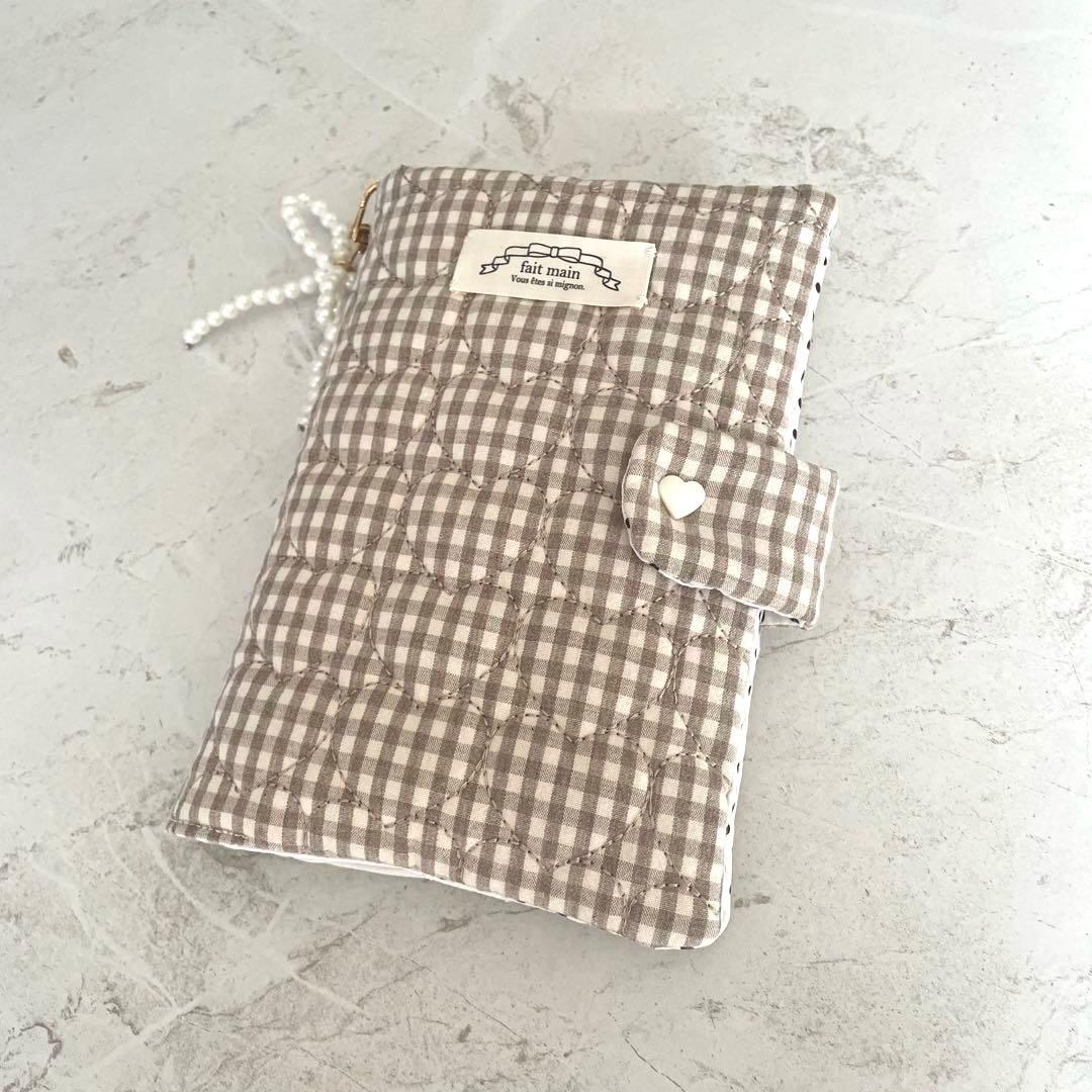 A6バインダー&バインダーカバーセット 韓国 ハートギンガムチェック