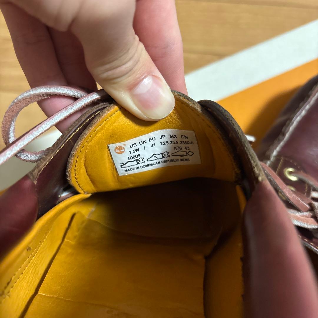 Timberland 3eye 25.5cm バーガンディー
