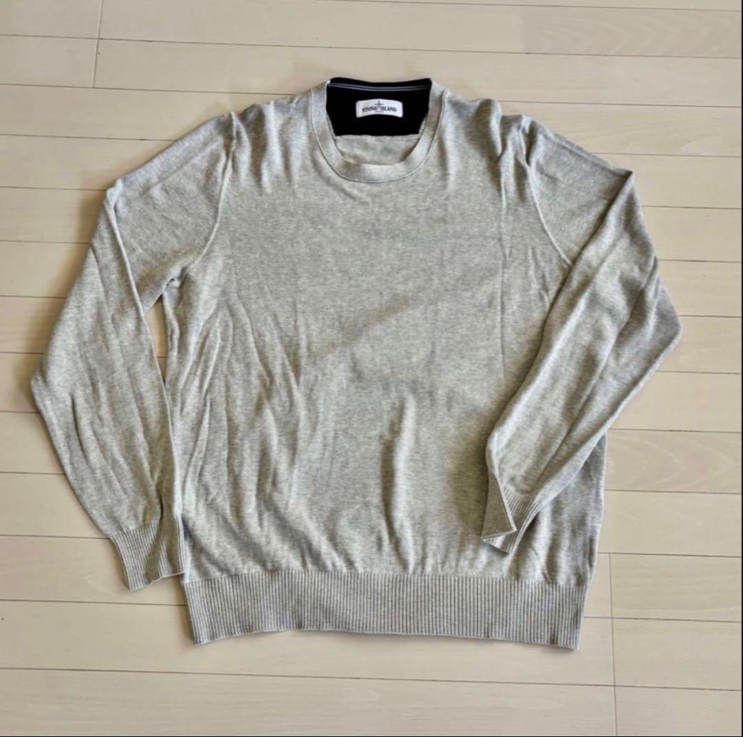 STONE ISLAND グレー クルーネックセーター XXL - メルカリ