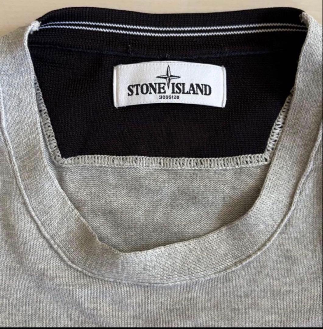 STONE ISLAND グレー クルーネックセーター XXL - メルカリ