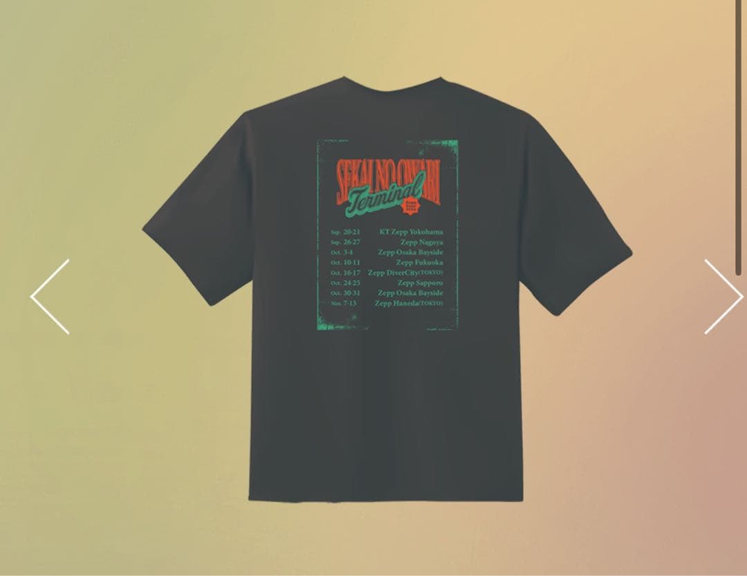 新品❗️Lサイズ❗️ sekai no owari tシャツ terminal - メルカリ