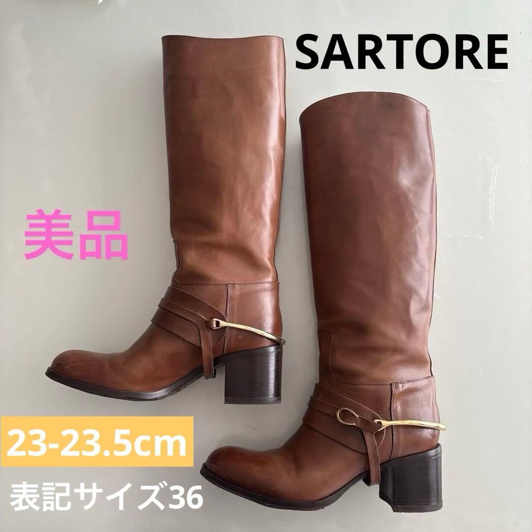 最終値下！サルトル　乗馬ブーツ　ロングブーツ ゴールドストラップ付き36美品 楽天市場】【SALE】【特別プライス】サルトル SARTORE ブーツ ロング