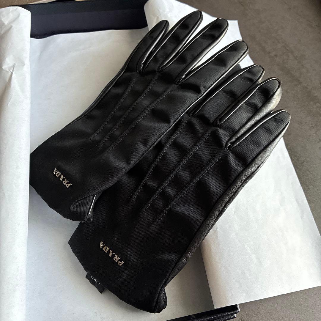 未使用 箱付き PRADA プラダ ナイロン レザー 手袋 - メルカリ