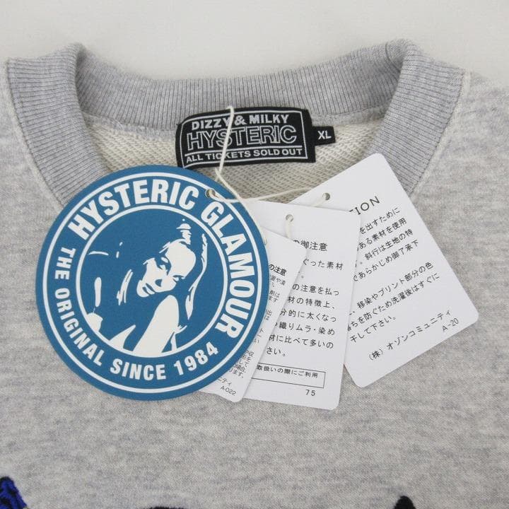 ☆タグ付き☆ヒステリックグラマー SEE NO EVIL刺繍 スウェット XL