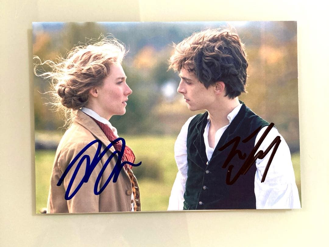 ティモシーシャラメとシァーシャローナン直筆サイン入り2Lサイズ写真