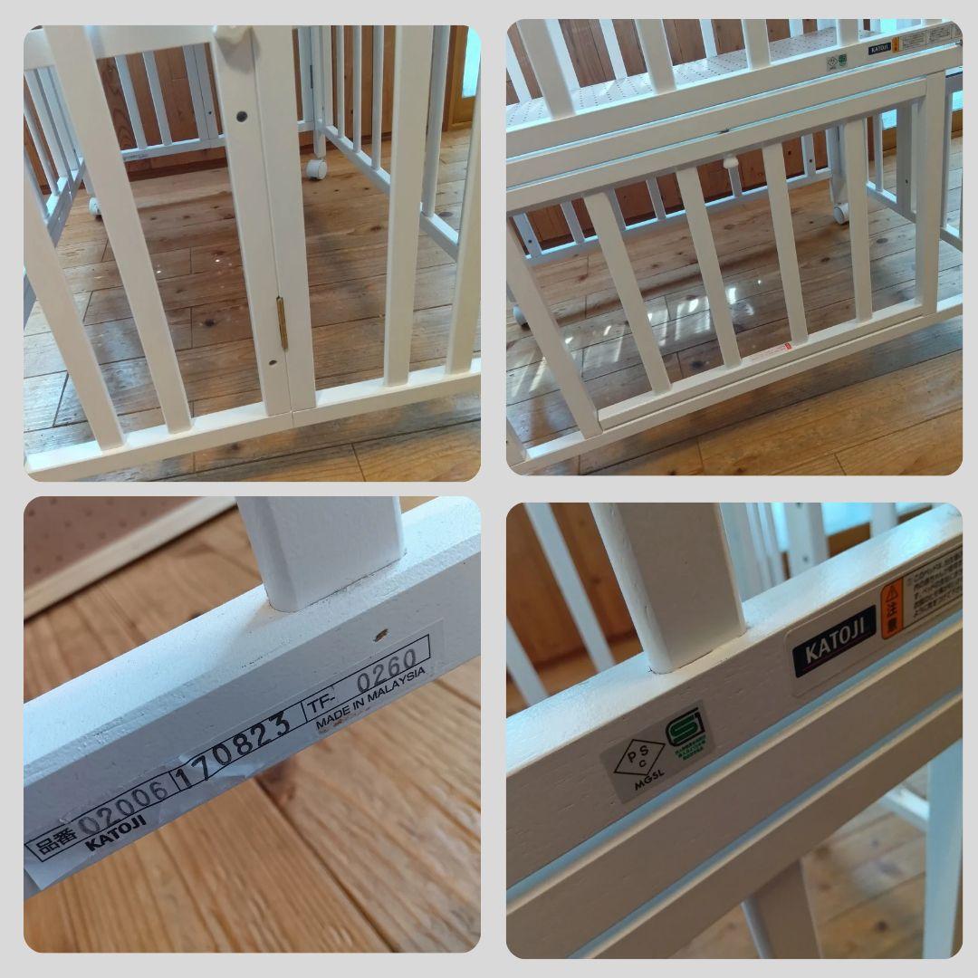 《送料無料》カトージ　ミニベビーベッド 折りたたみ　ホワイト⭐︎ ぴーこ