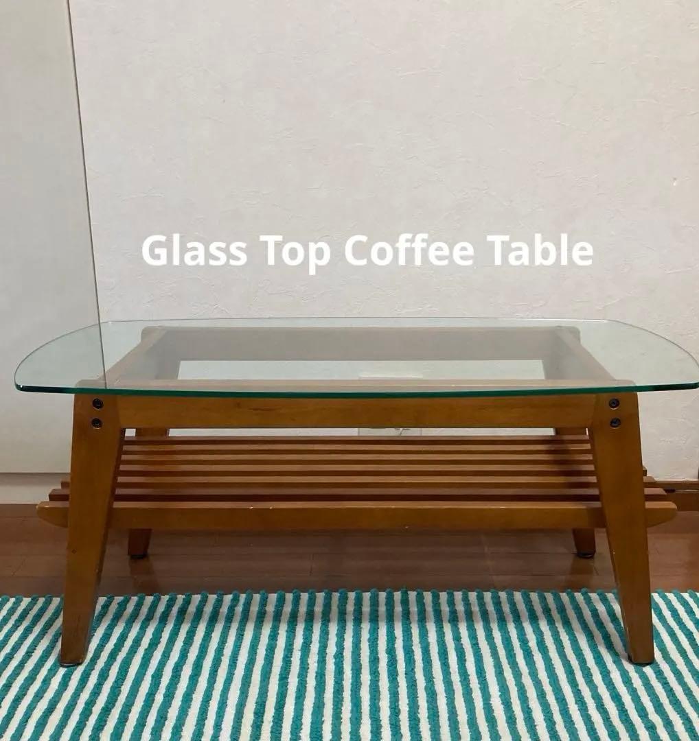北欧ヴィンテージスタイル 木製ガラストップローテーブル 北欧ヴィンテージ 強化ガラストップ 木製 ローテーブル - メルカリ