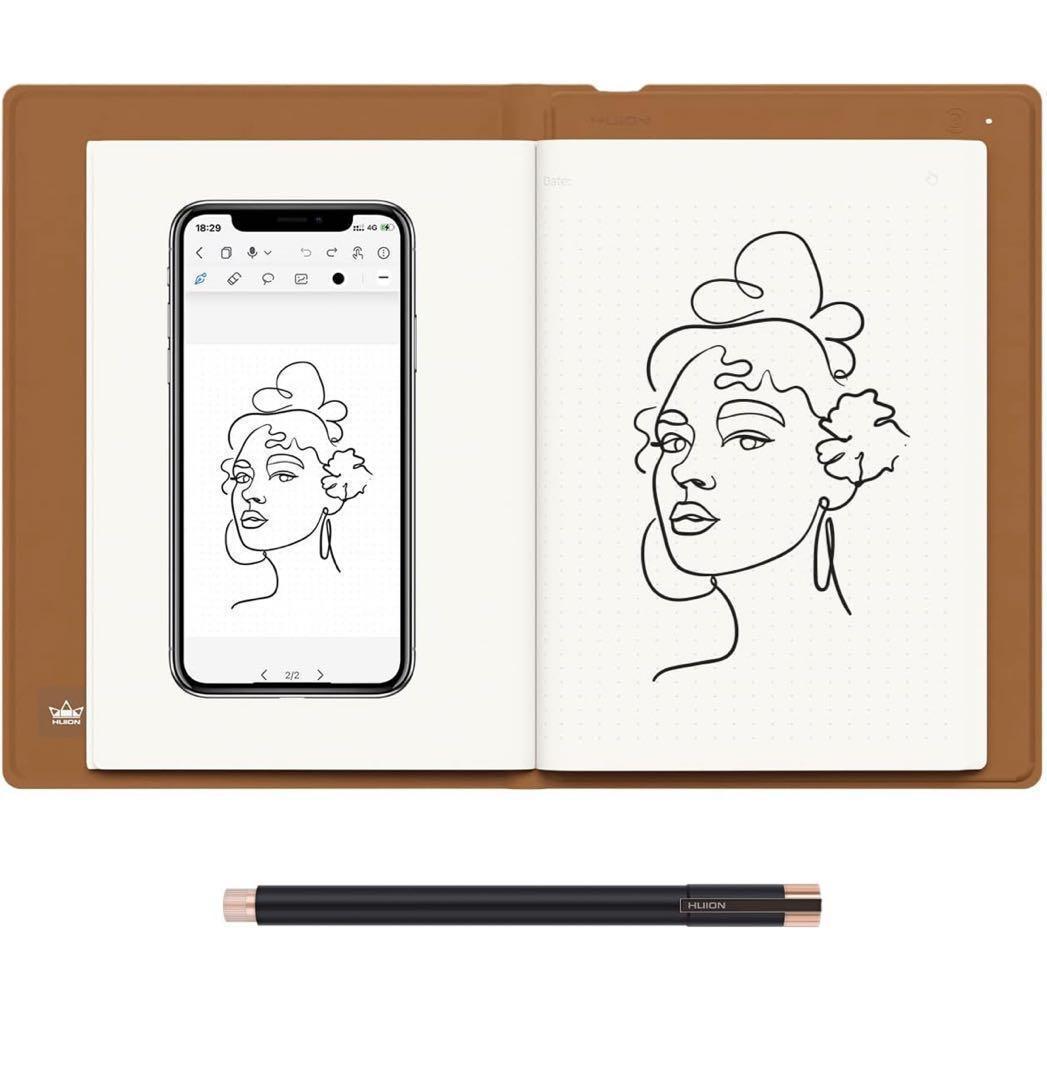 261007 HUION NOTE アナログデジタルノート 一台二役　A5サイズ 楽天市場】ポイント5倍 ギフト HUION NOTE アナログデジタルノート