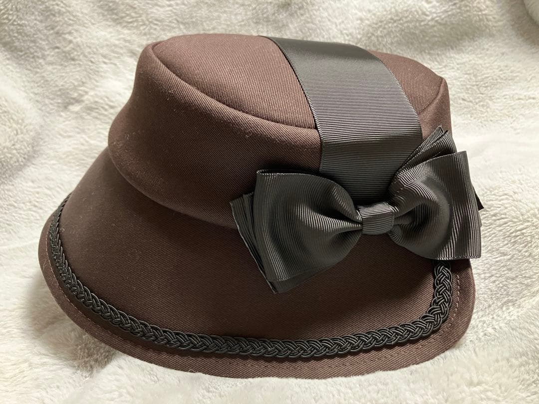 アノンハット 小公女のボンネット ブラウン×ブラック - メルカリ