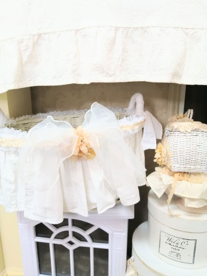 サリーちゃん様❤️オーダー❤️特大パニエ♡フランス♡小物入れ♡ 💓‪ ⁡ 今日の新作は腰が重くてオンライン。 娘に学校帰り、お取り置き‬