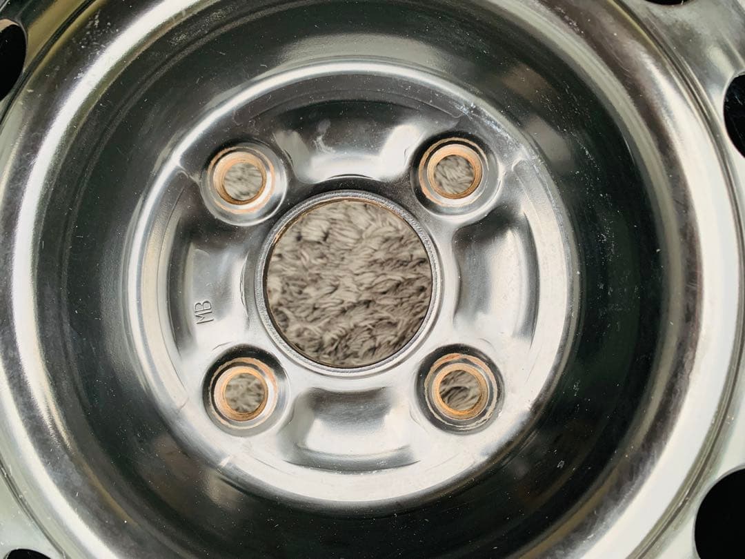 ★スチールホイール 14×5.5J PCD100 4本 黒鉄チン Used★