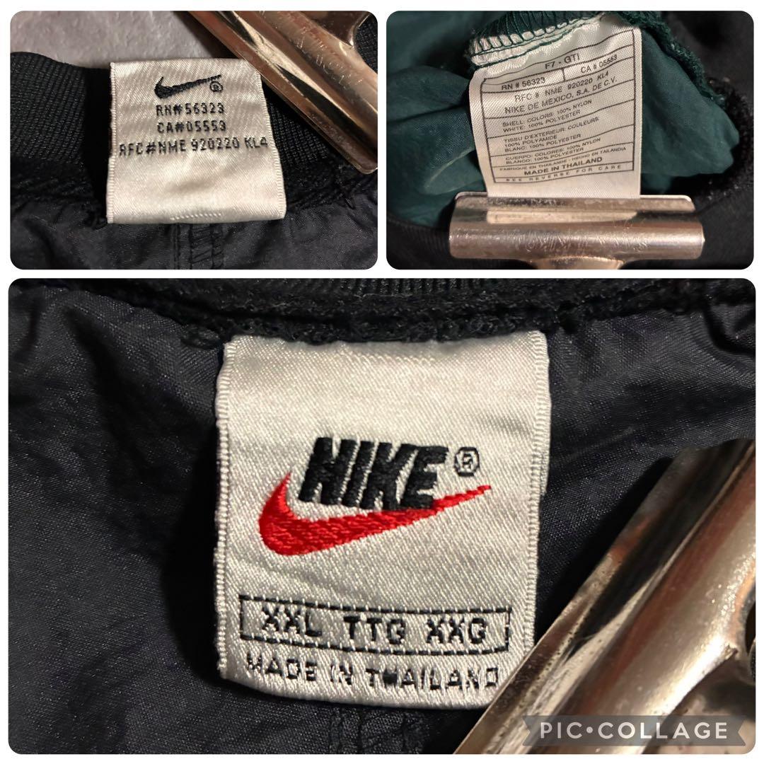 90s NIKE ナイロンプルオーバー スウォッシュ刺繍ロゴ XXL - メルカリ