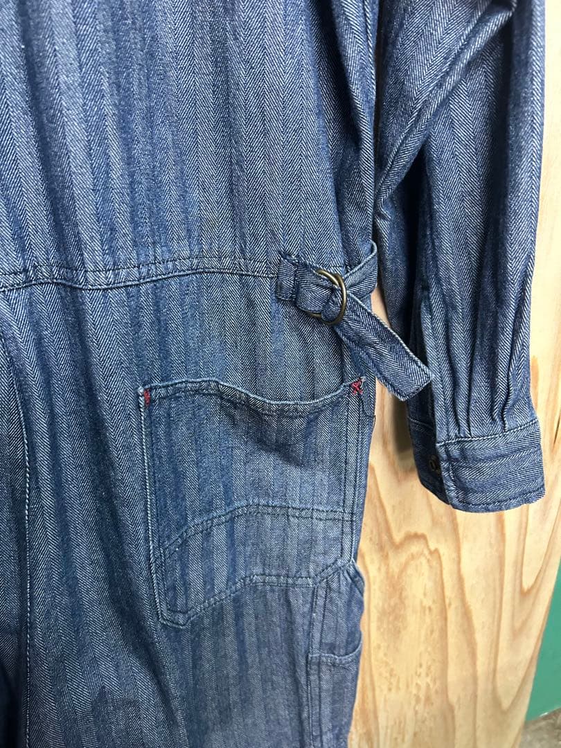 MAC TOOLS ストライプデニムオーバーオール イーブンリバー - メルカリ