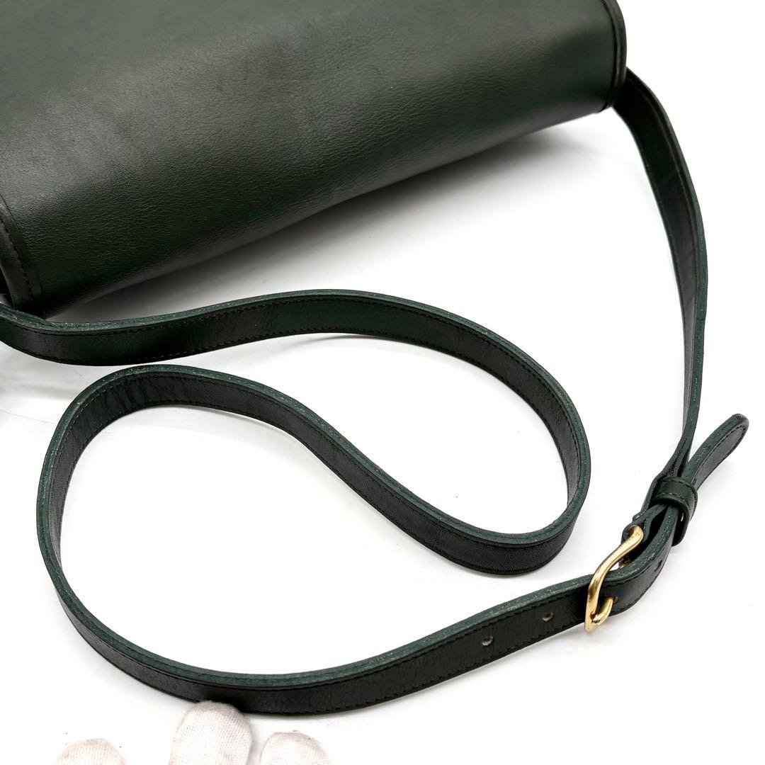 美品✨オールドコーチ ショルダーバッグ 9790 ターンロック グリーン