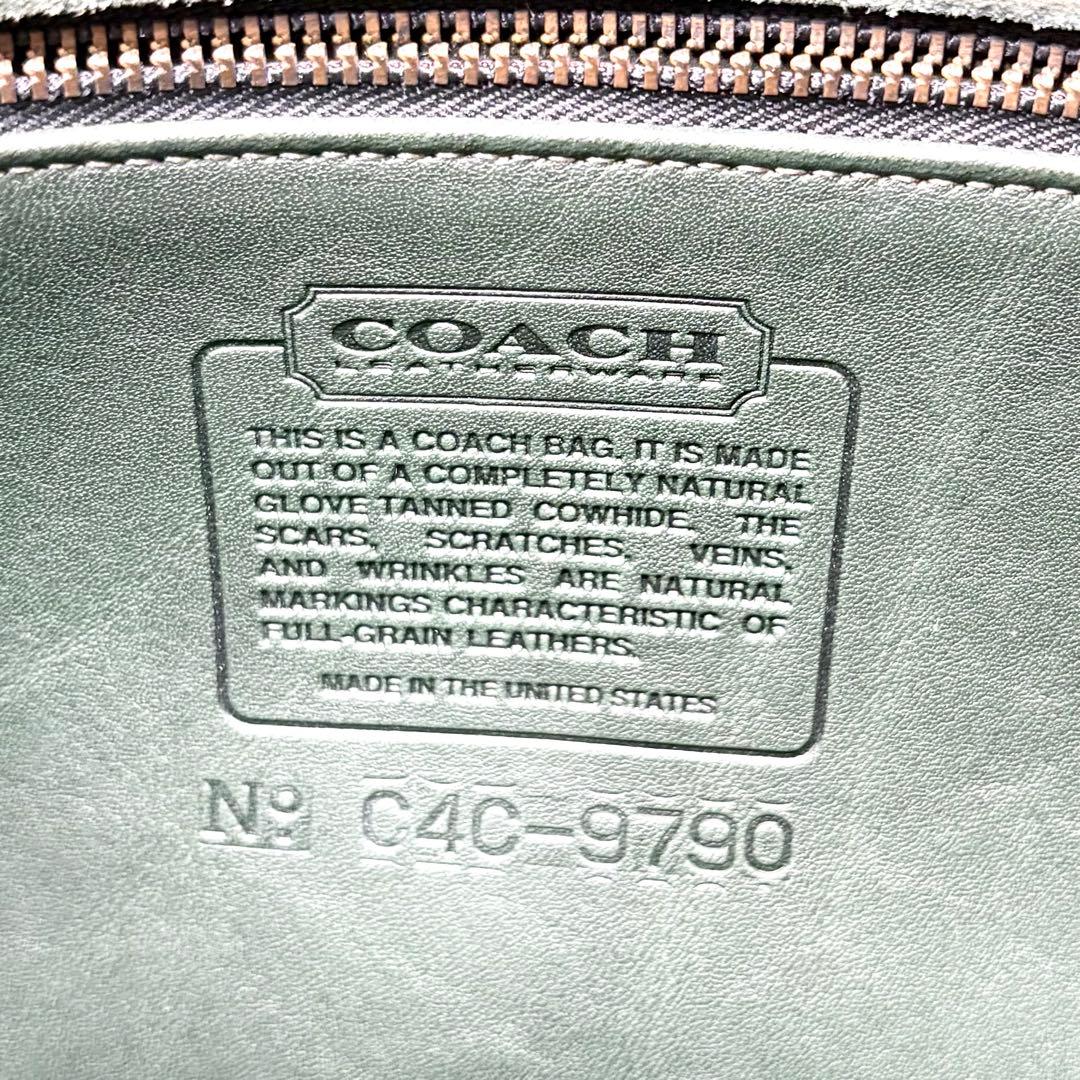 美品✨オールドコーチ ショルダーバッグ 9790 ターンロック グリーン