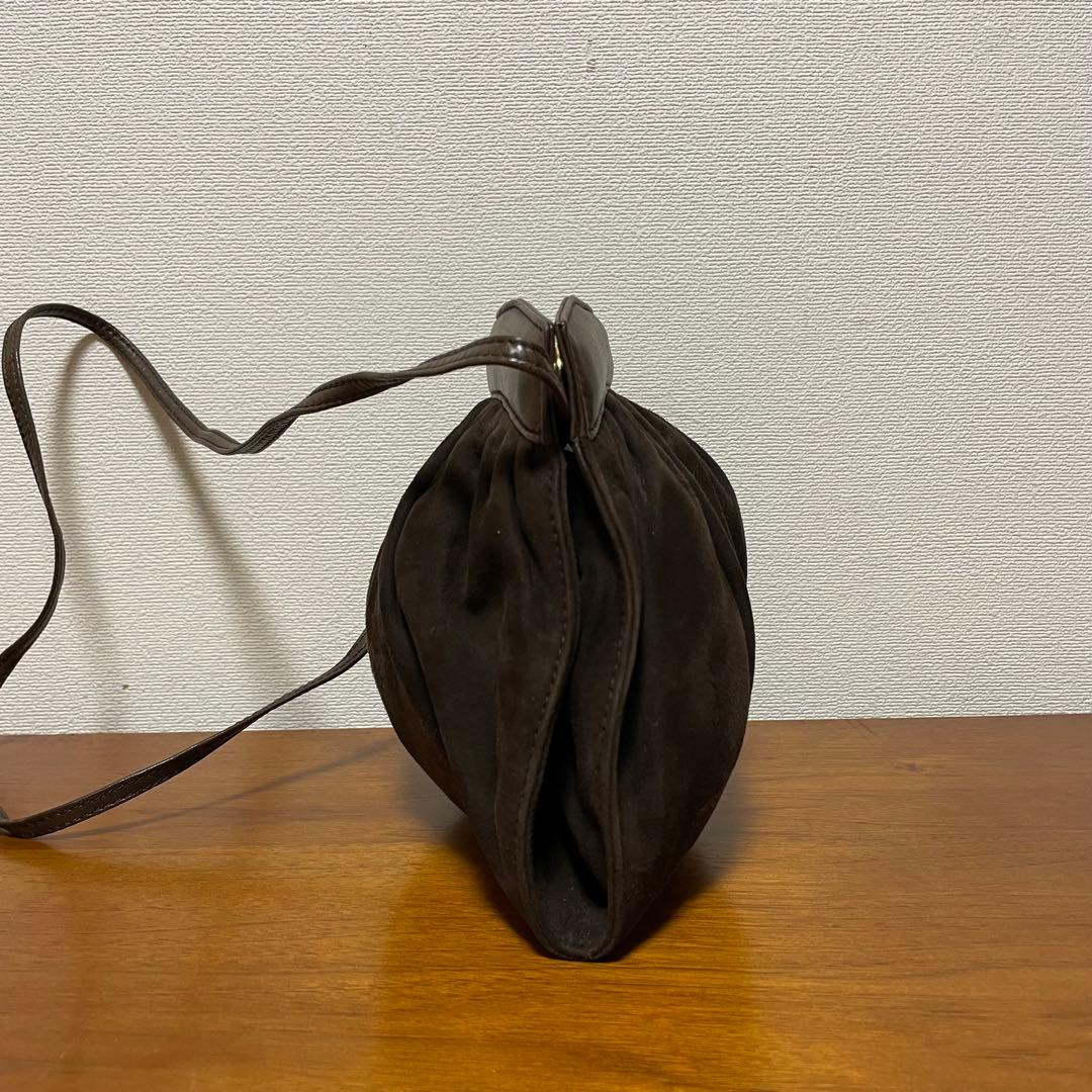 《美品》LOEWE（ロエベ）レザー ショルダーバッグ ダークブラウン