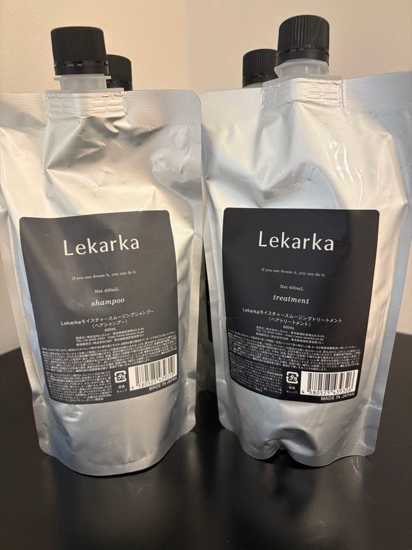Lekarka シャンプー トリートメント 400mLずつを2セット 新品未使用 通販］［お買い得セット］Lekarka レカルカ モイスチャースムージング