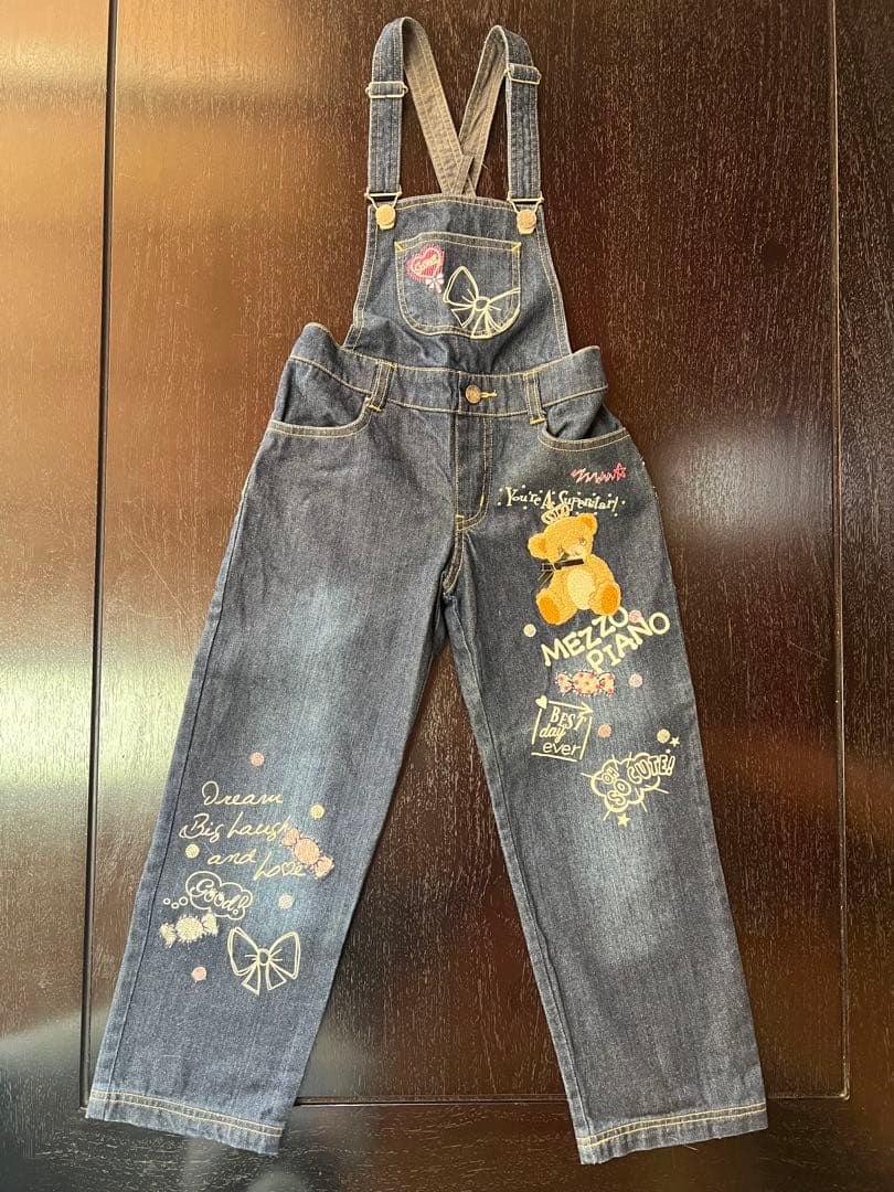 120メゾピアノ♡くまちゃんオーバーオール - メルカリ