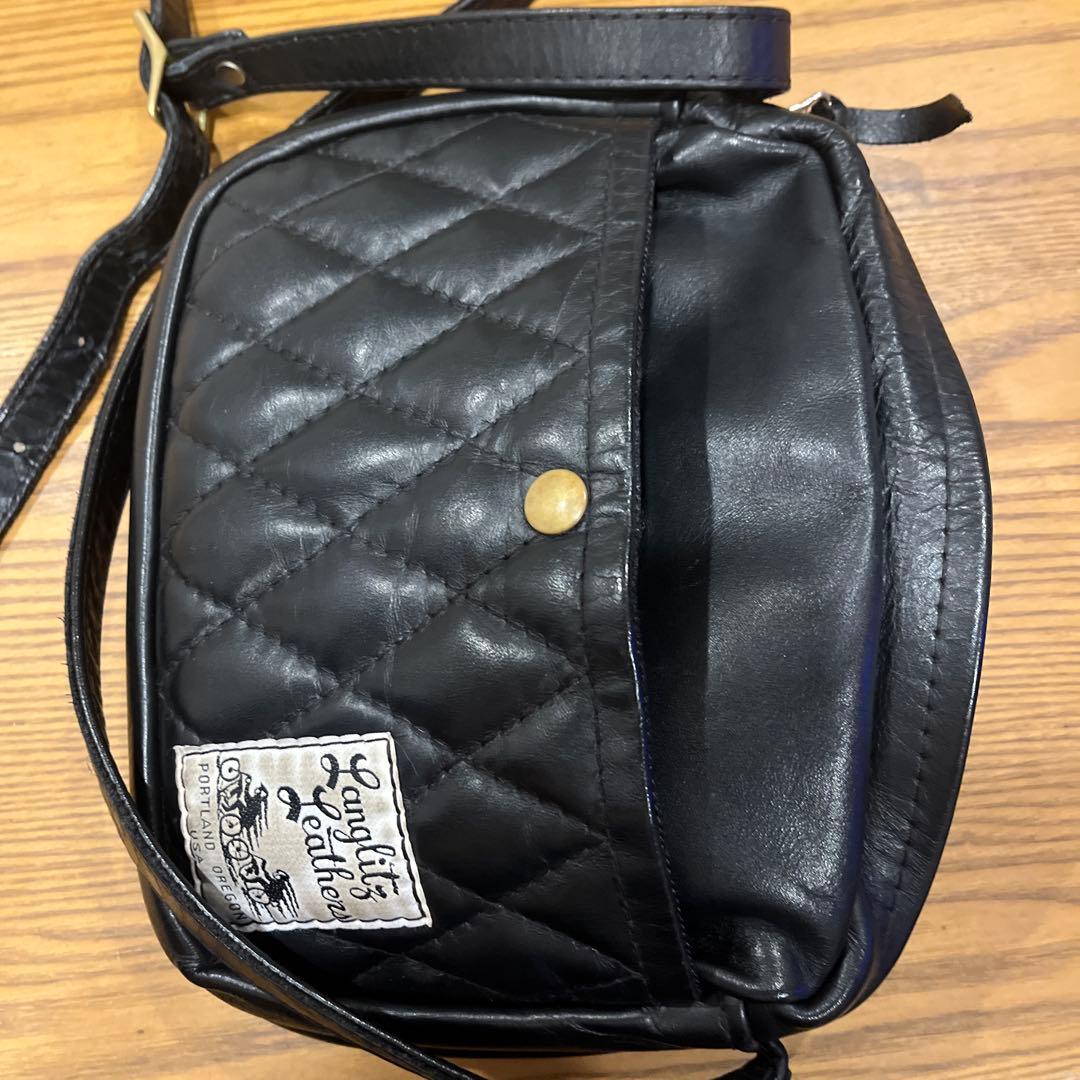 Langlitz Leathers ブラックキルティングバッグ ガンパース - メルカリ