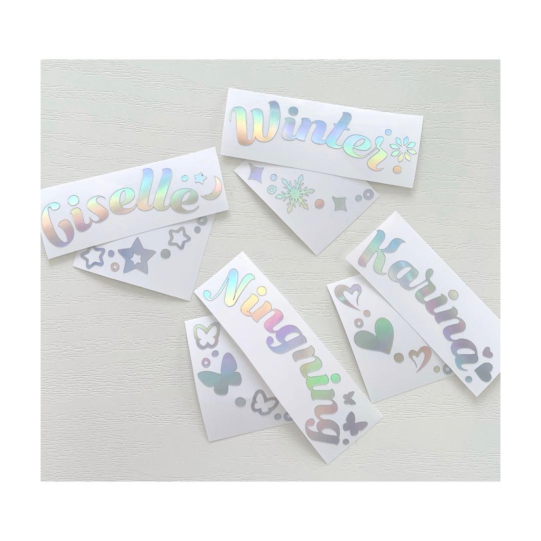 ニンニン】aespa ペンライト ドームステッカー エスパ.＊. - メルカリ