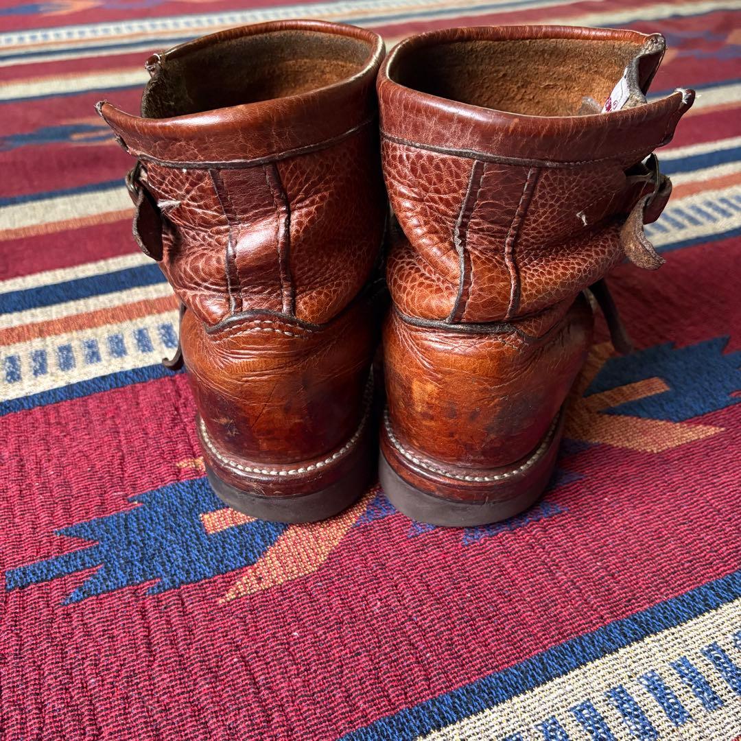激レア 80s刺繍タグ Chippewa ダブルストラップ エンジニア 茶芯