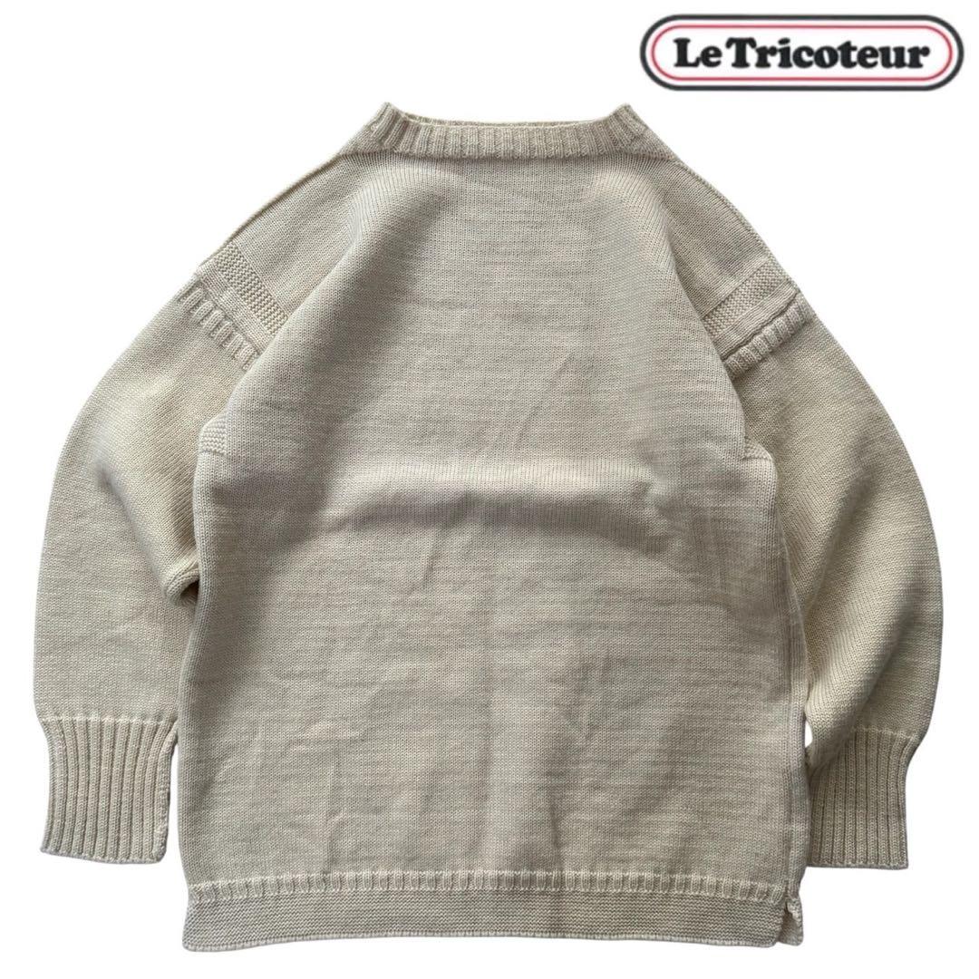 英国製【ルトリコチュール】ガンジーセーター ナチュラル 40の通販はau