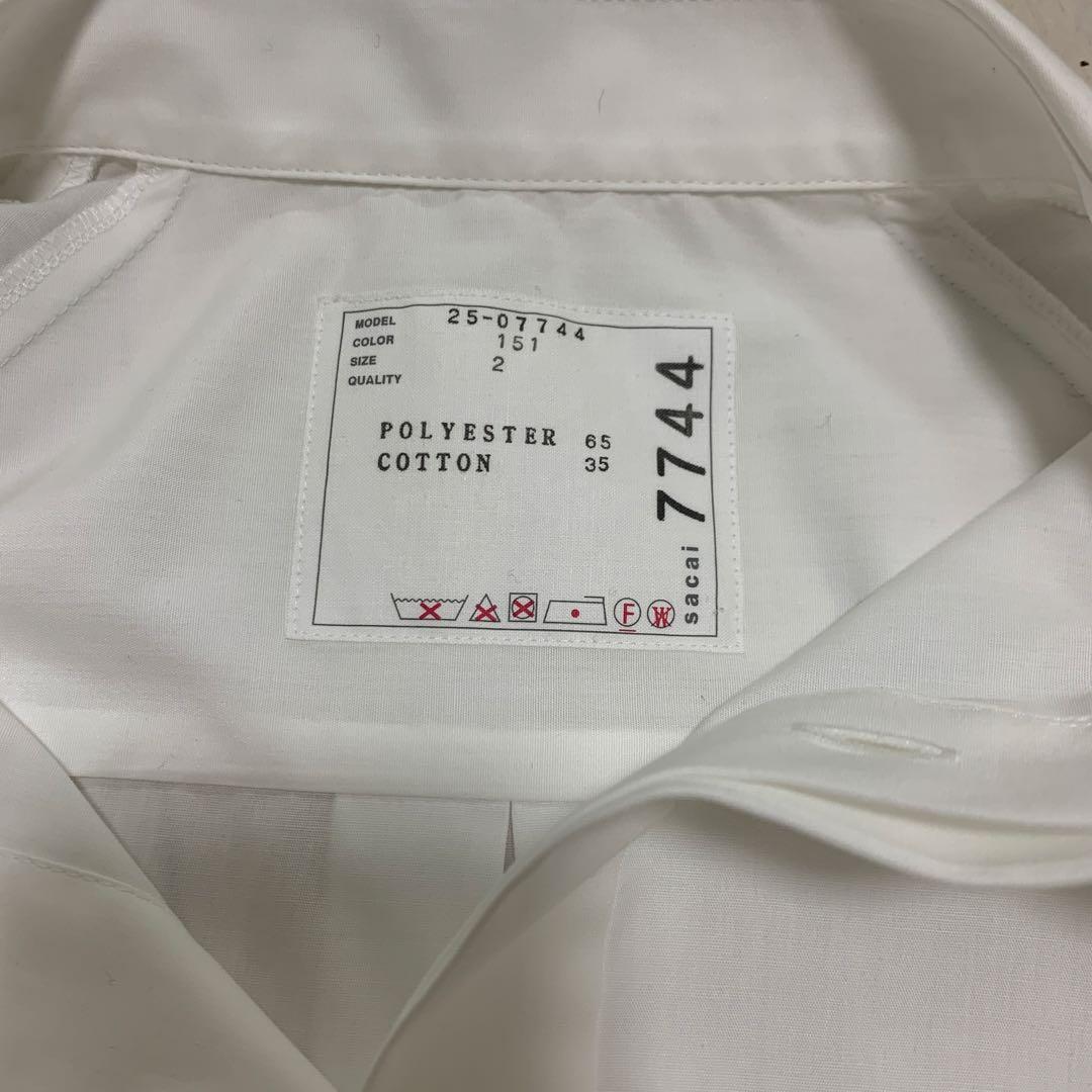 最終価格】2025SS sacai Cotton Poplin Shirt - メルカリ