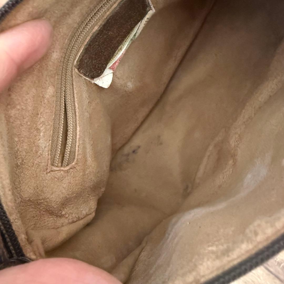 オールドグッチ GG 本革 肩掛け 斜め掛け クロスボディ ポシェット