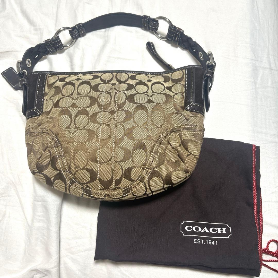 COACHコーチ ワンショルダーバッグ 6267 シグネチャー ブラウン ベルト